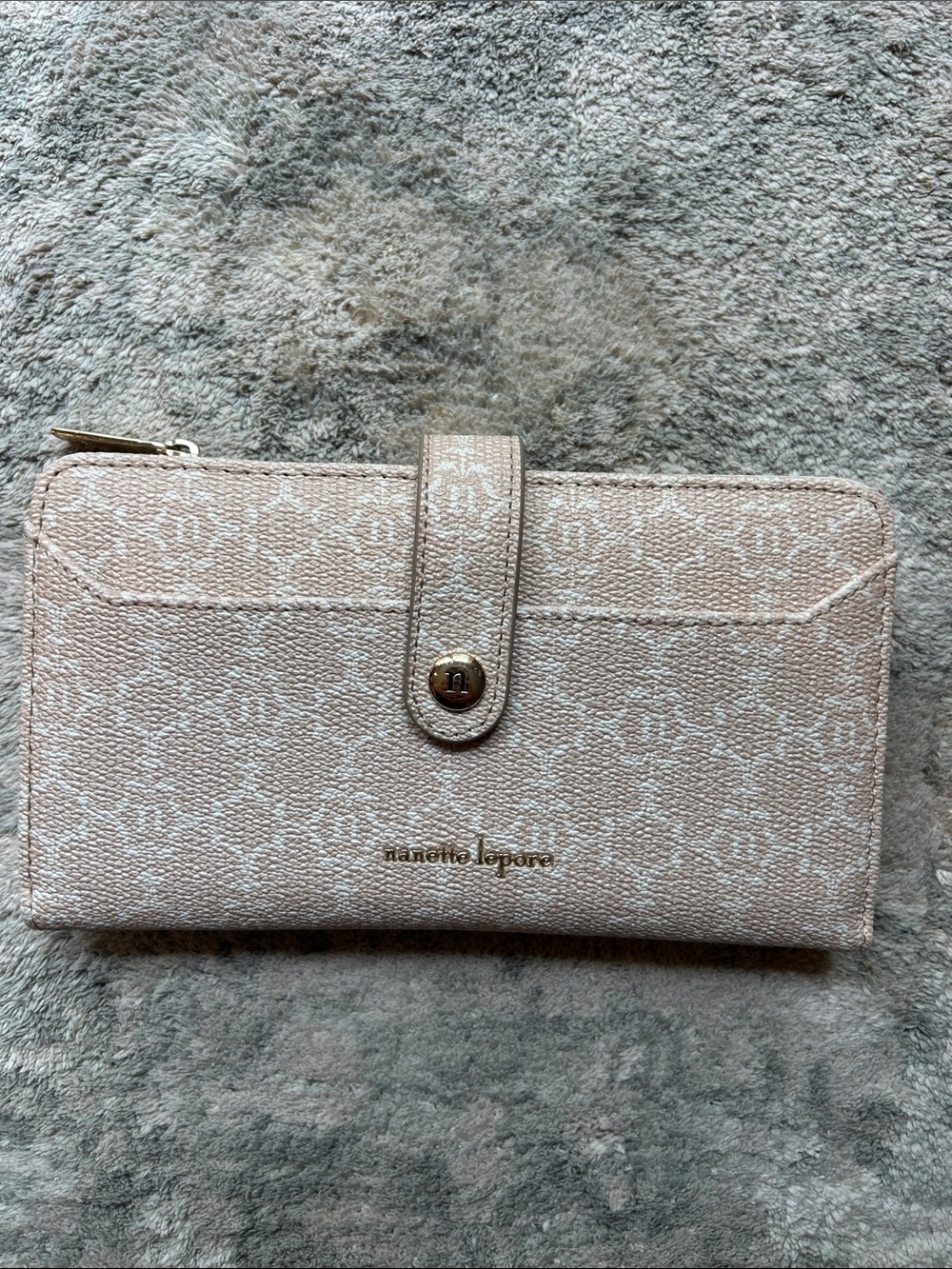 Nanette Lepore Pink Logo-Print snap closure Wallet